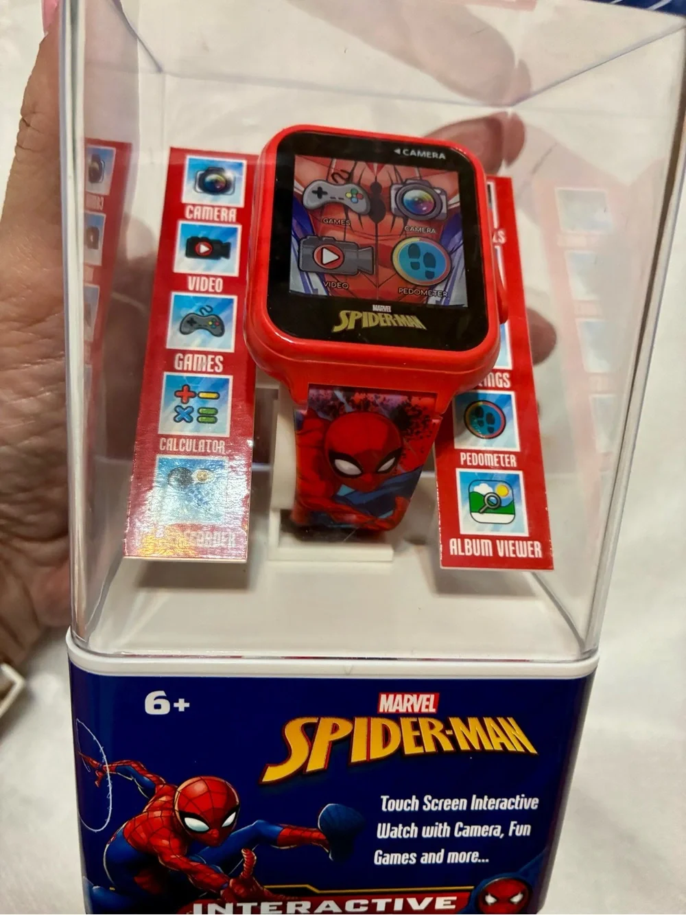 Spiderman Red Kids Touchscreen Smartwatch with Spider Graphics